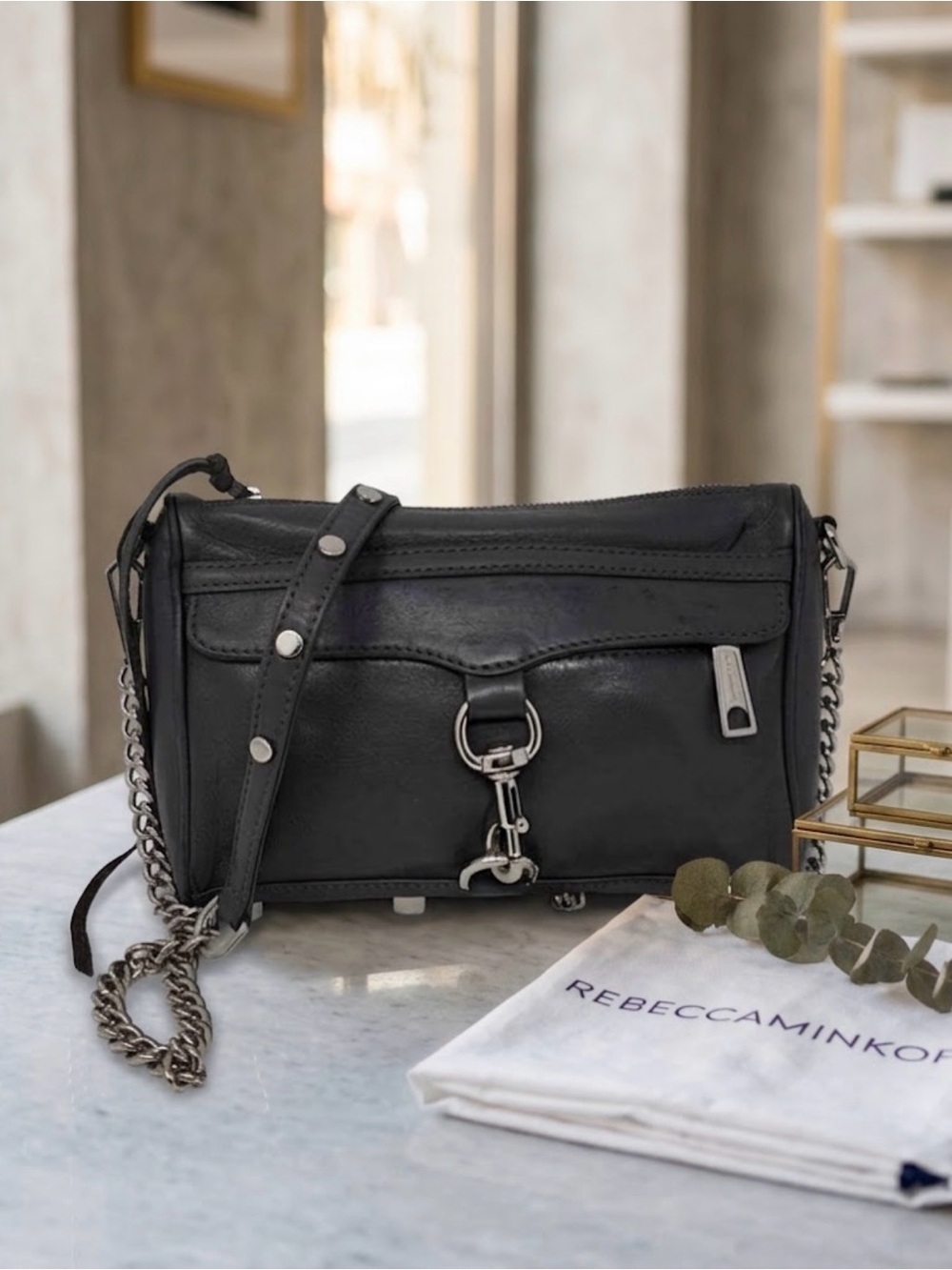 Rebecca Minkoff Mini M.A.C Grey Crossbody Bag